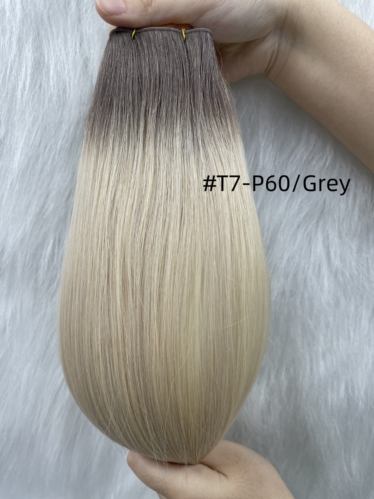 G-T7-P60/Grey hair swatch